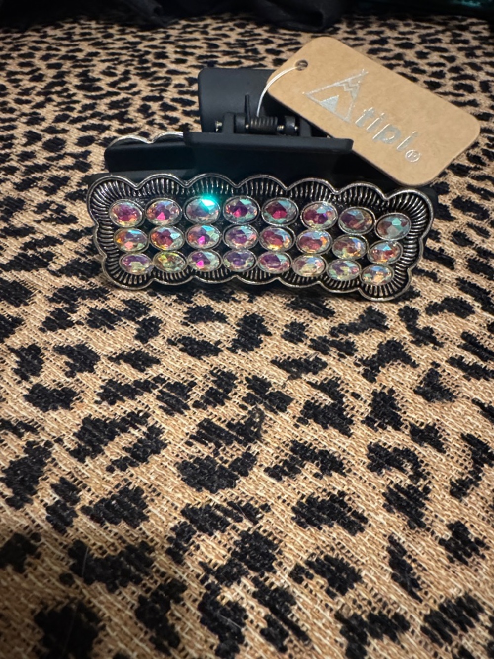 Tipi Aurora Crystal Black Hair Claw Clip